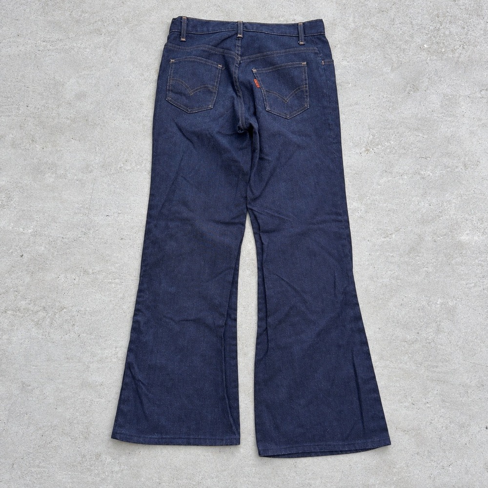 Vintage Levis 646 Orange Tab Bell Bottom Jeans Dark Wash Indigo 29x30 70s Flare